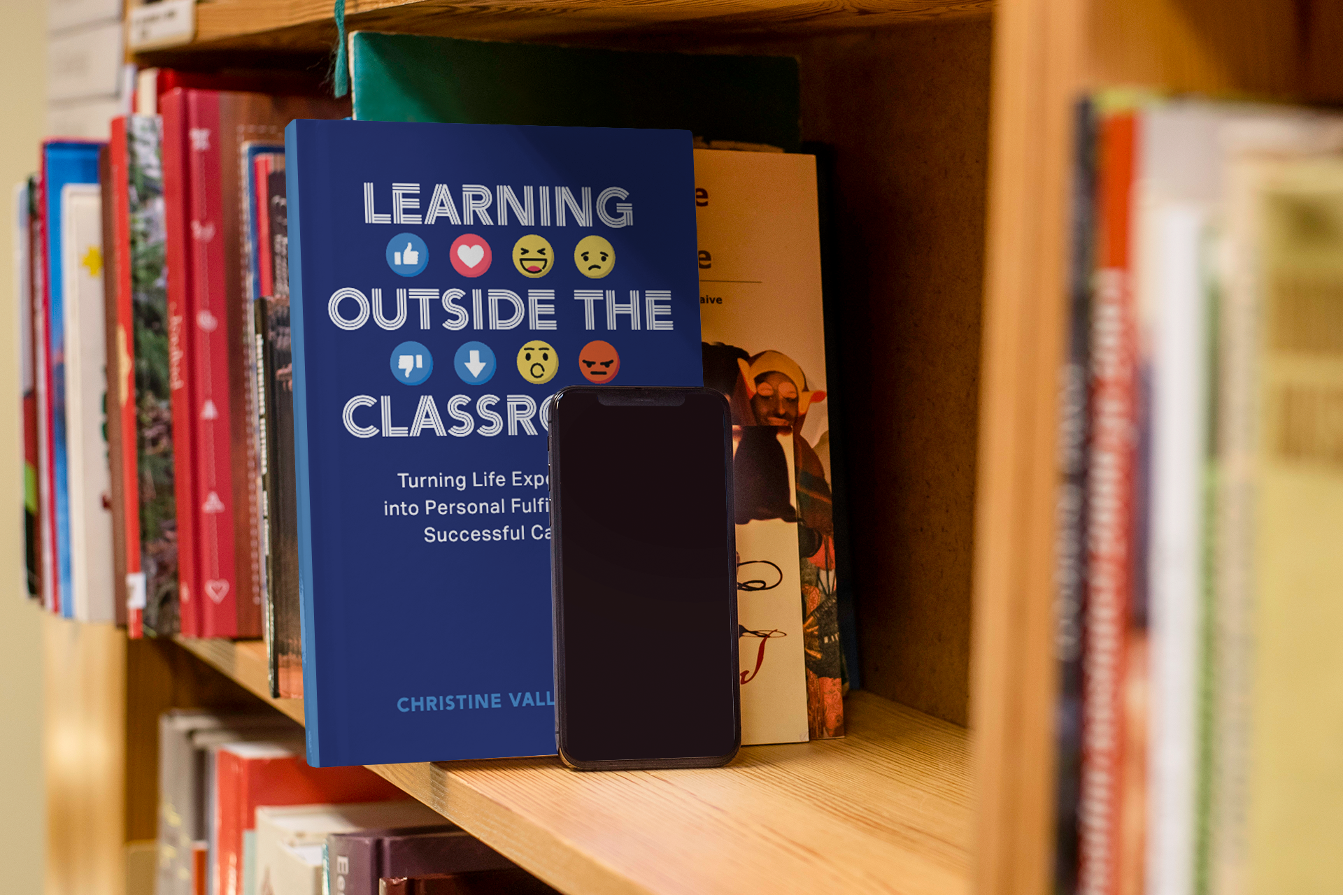 Copy of my book on shelf